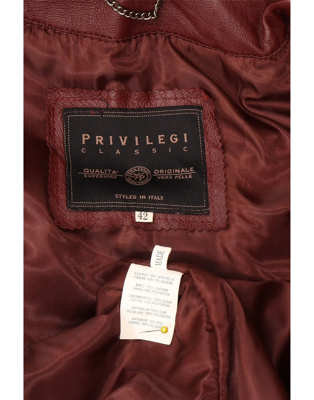 Privilegi Manteau surdimensionné à capuche pour femme IT 42 Bordeaux moyen
