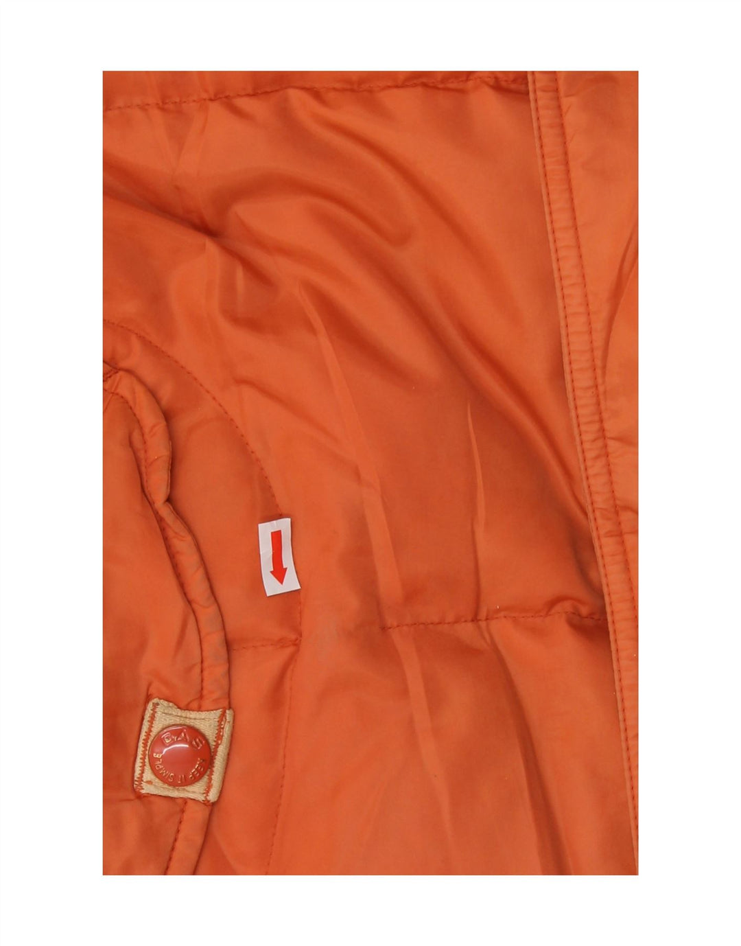 GAS Mens Padded Jacket UK 42 XL Orange Polyamide