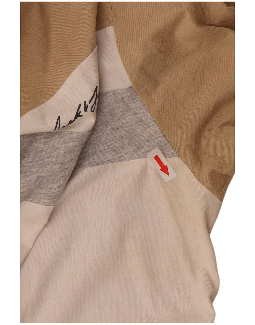 JACK & JONES T-Shirt Homme Blanc Moyen en Coton Colorblock