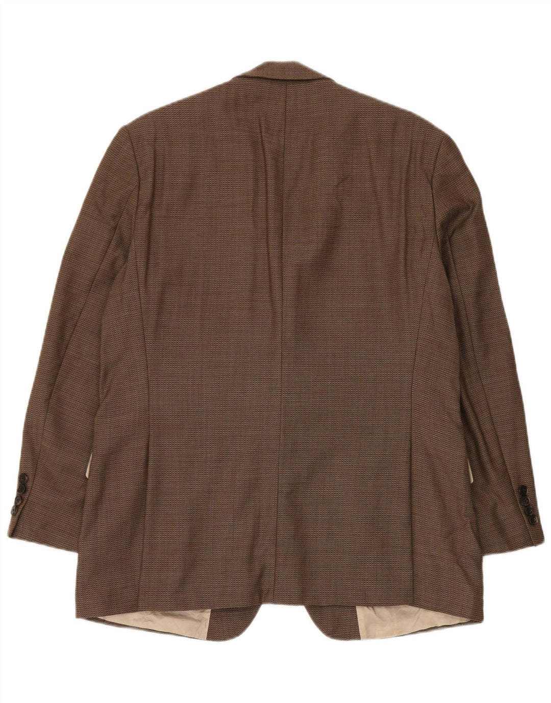 Hugo Boss Veste blazer à 2 boutons pour homme US 42 XL Marron à carreaux en laine vierge