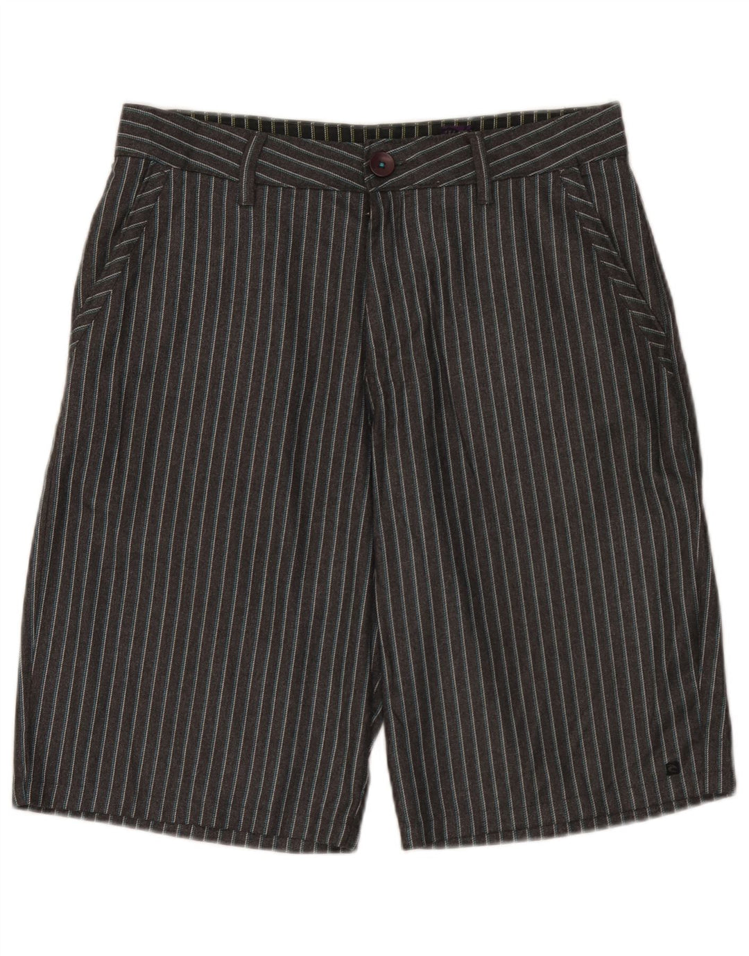 Rip Curl Short Chino Homme W32 Polyester Rayé Gris Moyen