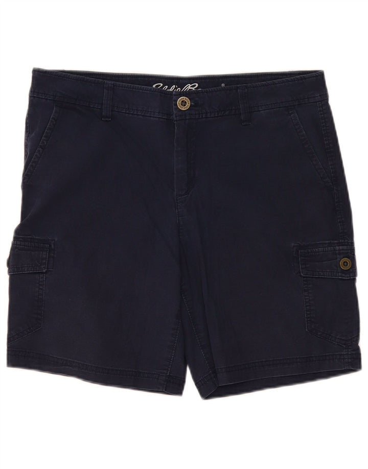 Eddie Bauer Short cargo pour femme US 10 Large W34 Bleu marine Coton