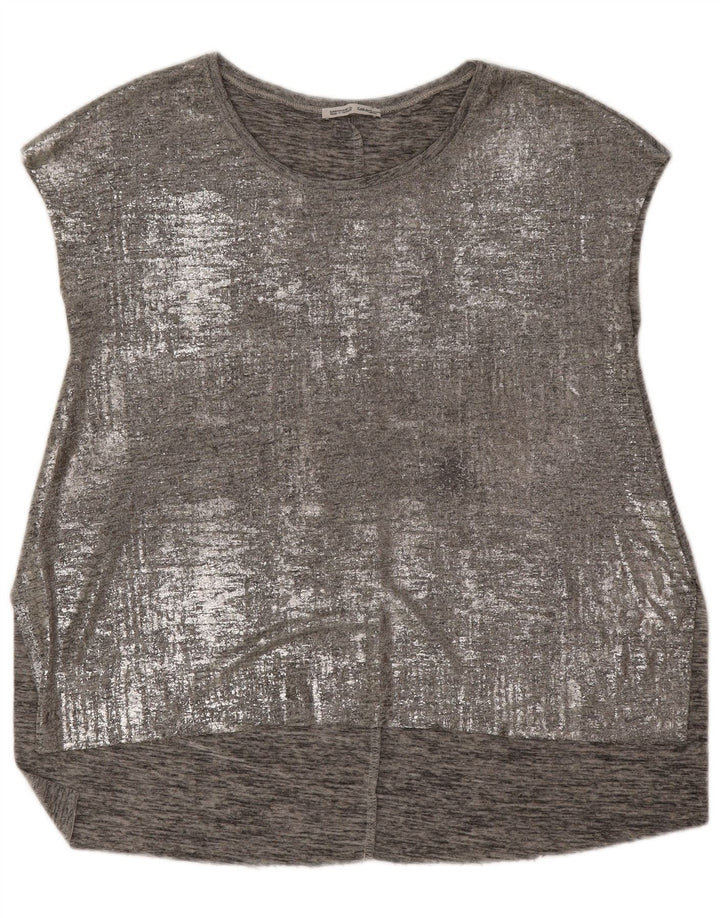 Zara Chemisier sans manches pour femme UK 44 Gris moyen