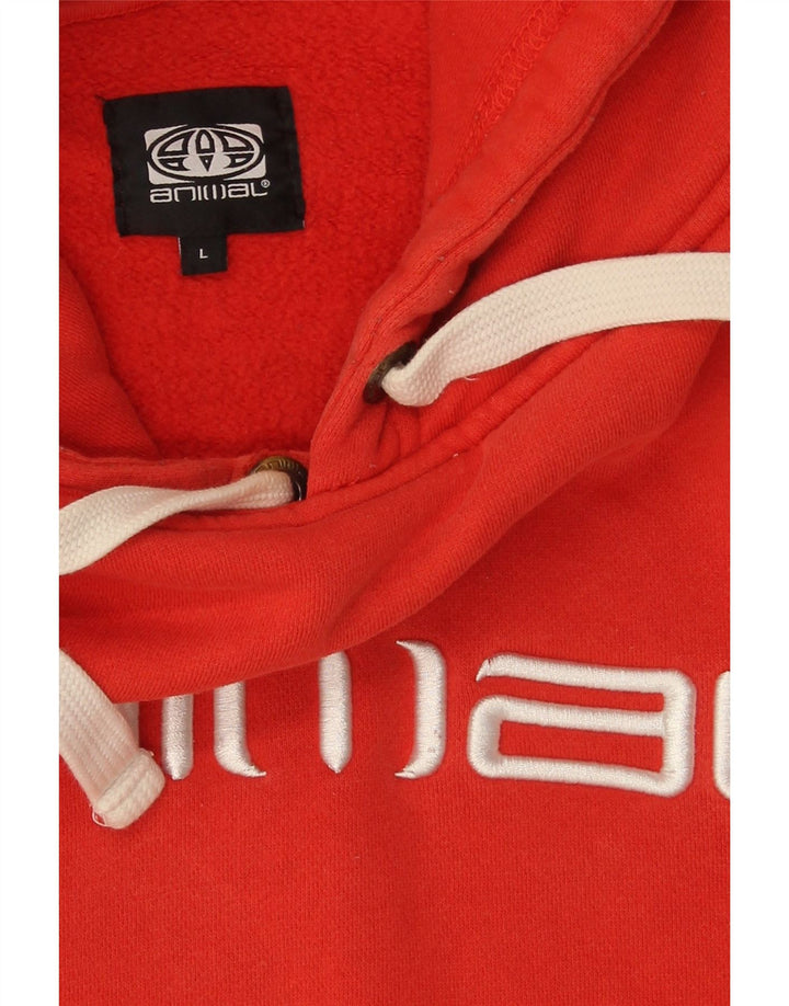 Animal Pull à capuche graphique pour hommes, grand rouge