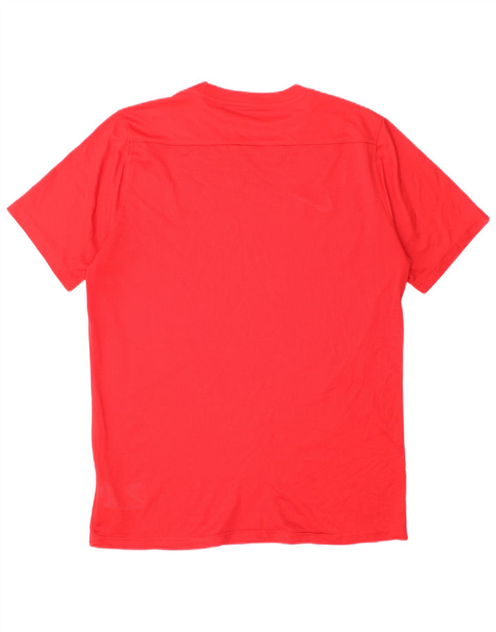 Nike Hommes Dri Fit T-Shirt Haut Large Rouge Polyester