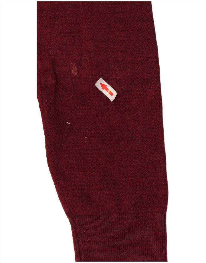 Marks & Spencer Pull à col rond pour homme en coton bordeaux moyen