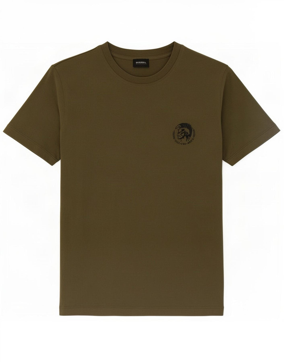 Diesel T-Shirt Top Kaki Moyen Coton Homme