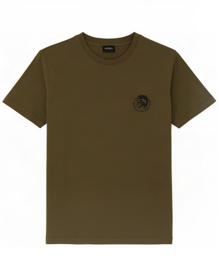 Diesel T-Shirt Top Kaki Moyen Coton Homme