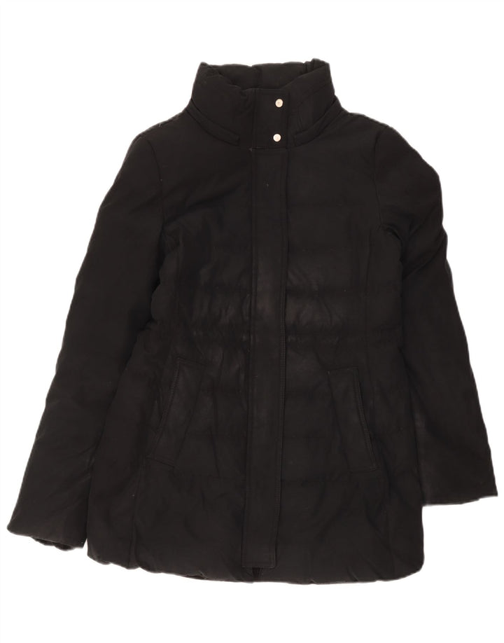 Zara Veste rembourrée pour femme UK 10 Petit coton noir