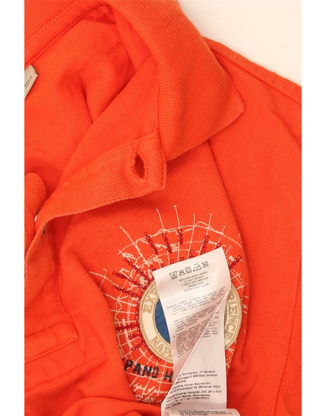 Napapijri Polo Graphique Homme Orange Moyen Coton
