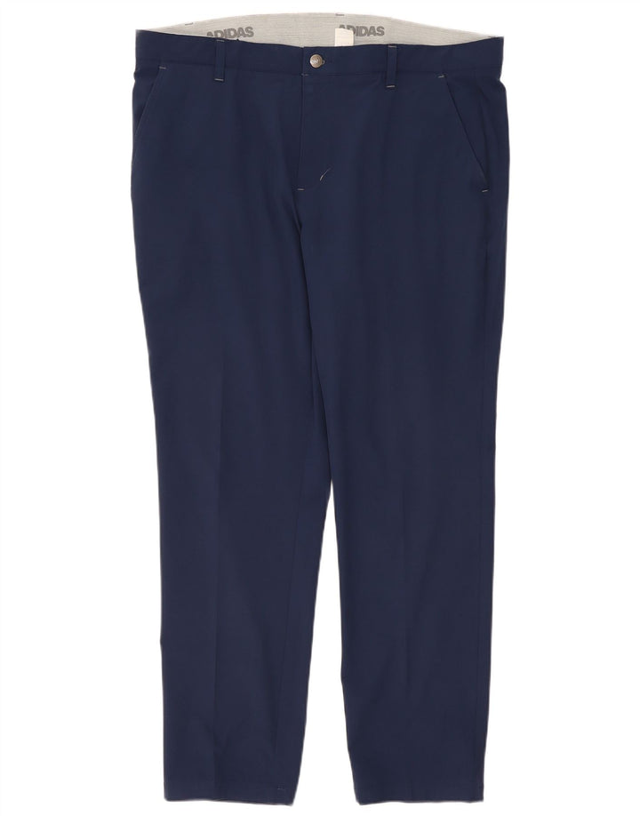 Adidas Pantalon Chino Slim Homme W38 L30 Bleu Marine Polyester