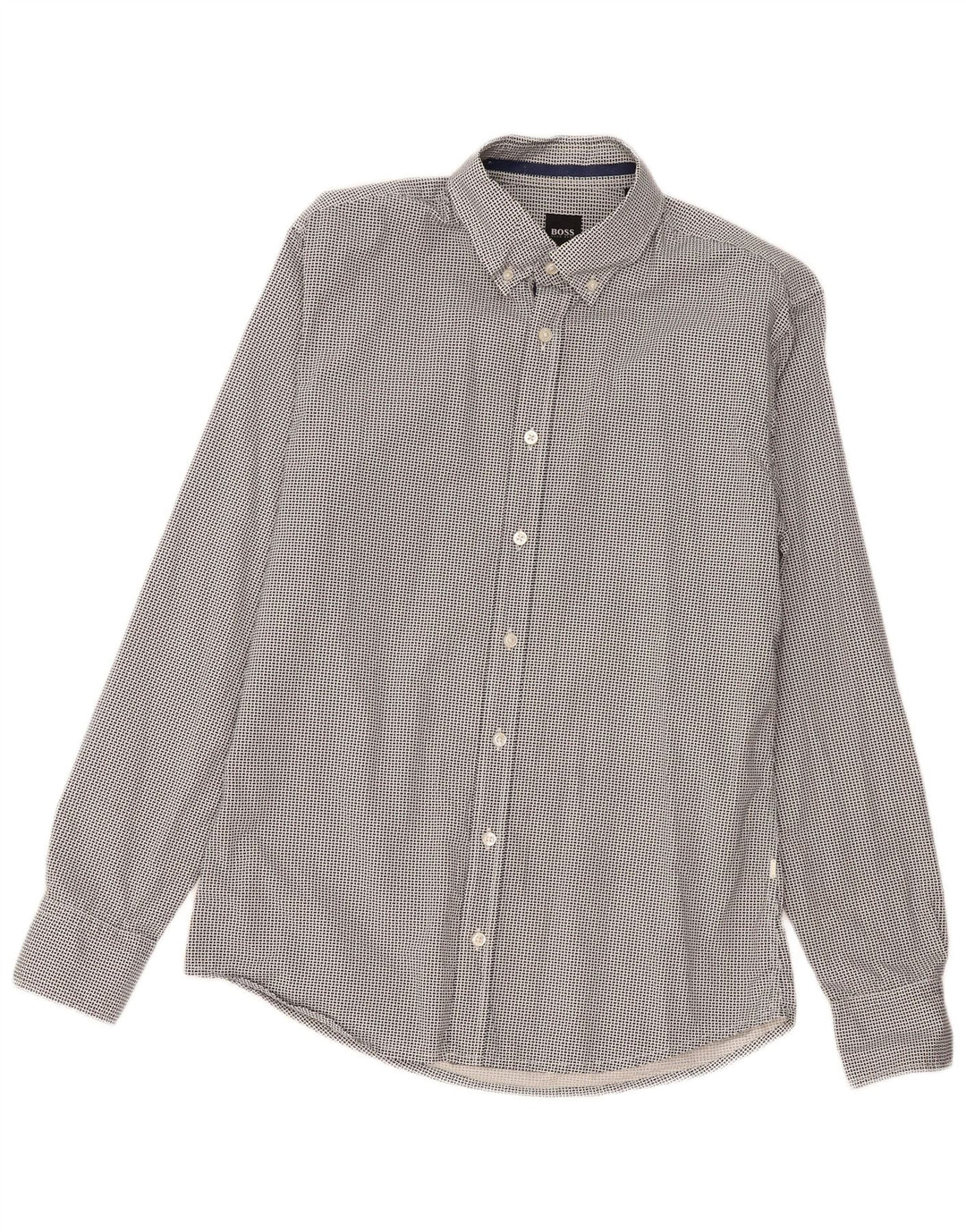 Hugo Boss Chemise Regular Fit Coton géométrique noir moyen