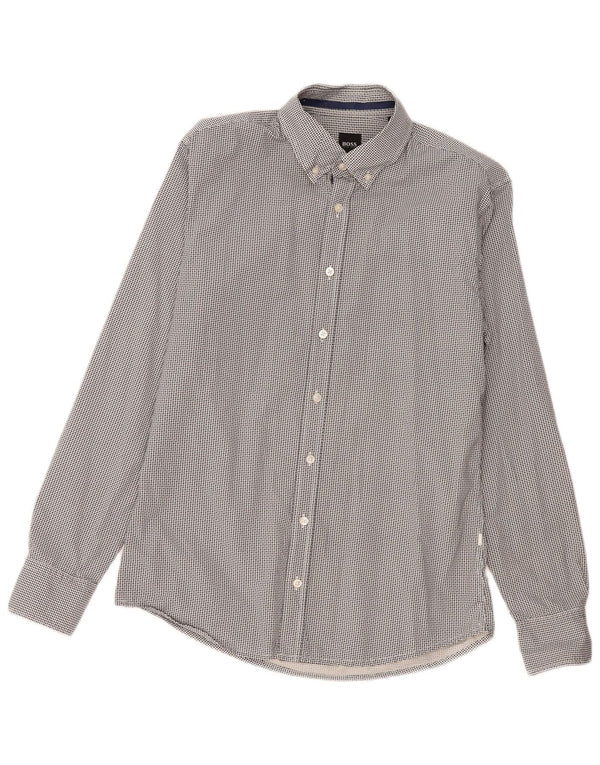 Hugo Boss Chemise Regular Fit Coton géométrique noir moyen