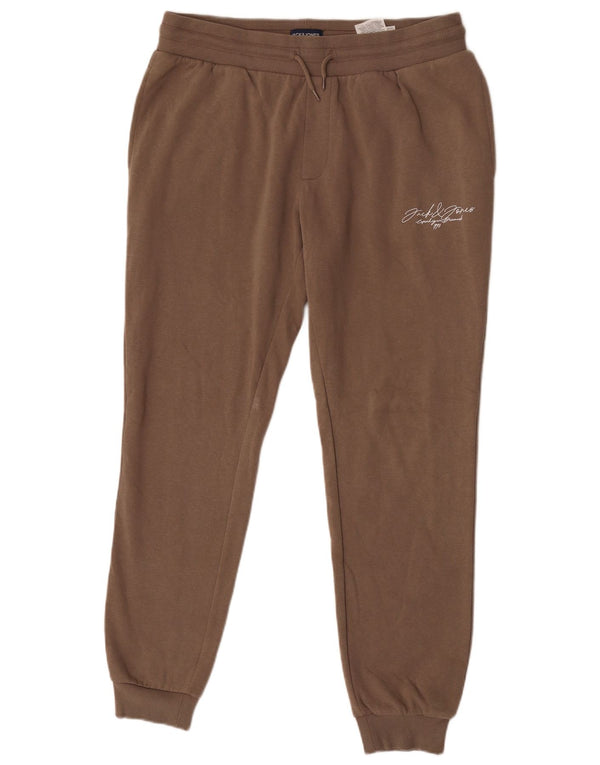 Jack & Jones Pantalon De Survêtement Pour Hommes Joggers Large Marron Coton