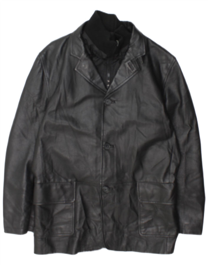 Conbipel Veste en Cuir Homme IT 48 Cuir Noir Moyen