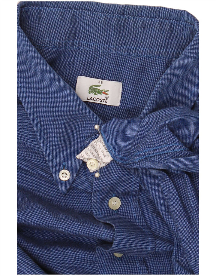 Lacoste Chemise Homme Taille 43 XL Bleu Coton