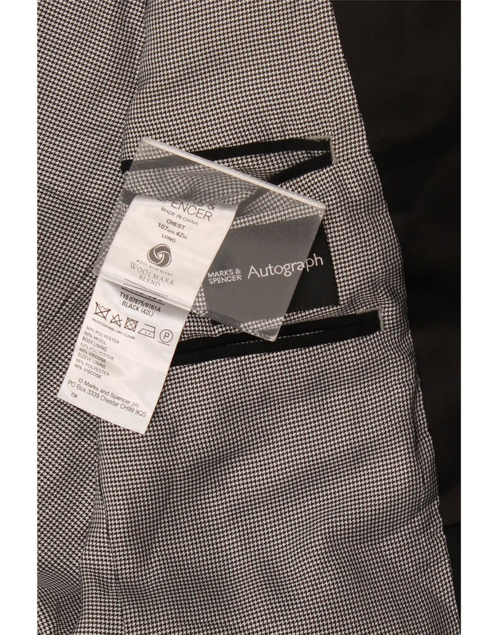 Marks & Spencer Veste blazer autographe à 2 boutons pour homme UK 42 XL Noir