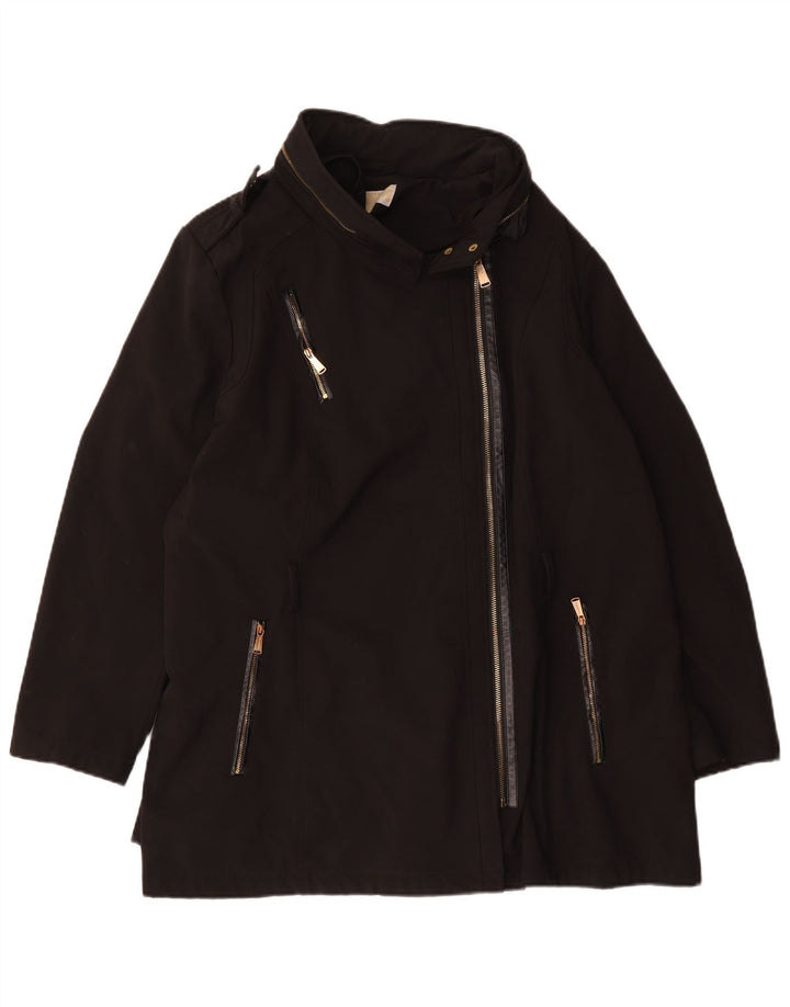 Michael Kors Veste militaire surdimensionnée pour femme UK 20 2XL Noir Polyester