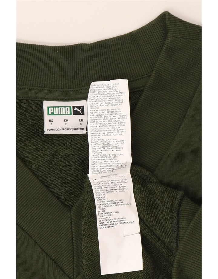 PUMA Sweat-shirt sans manches pour homme en coton vert Small