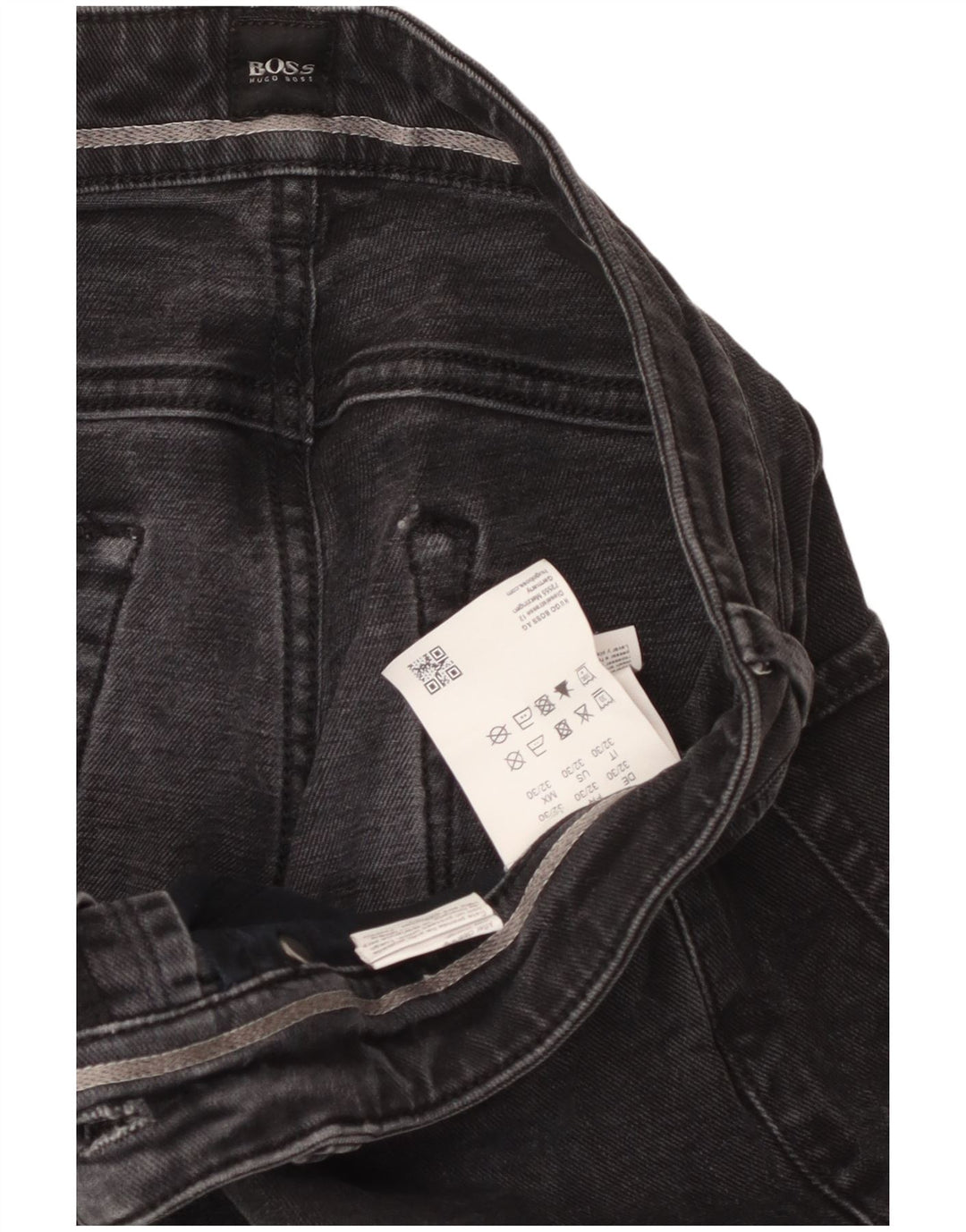Hugo Boss Jean droit W32 L27 gris coton homme