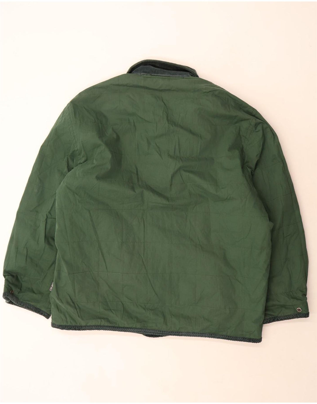veste réversible vintage pour hommes UK 44 2XL Green Check