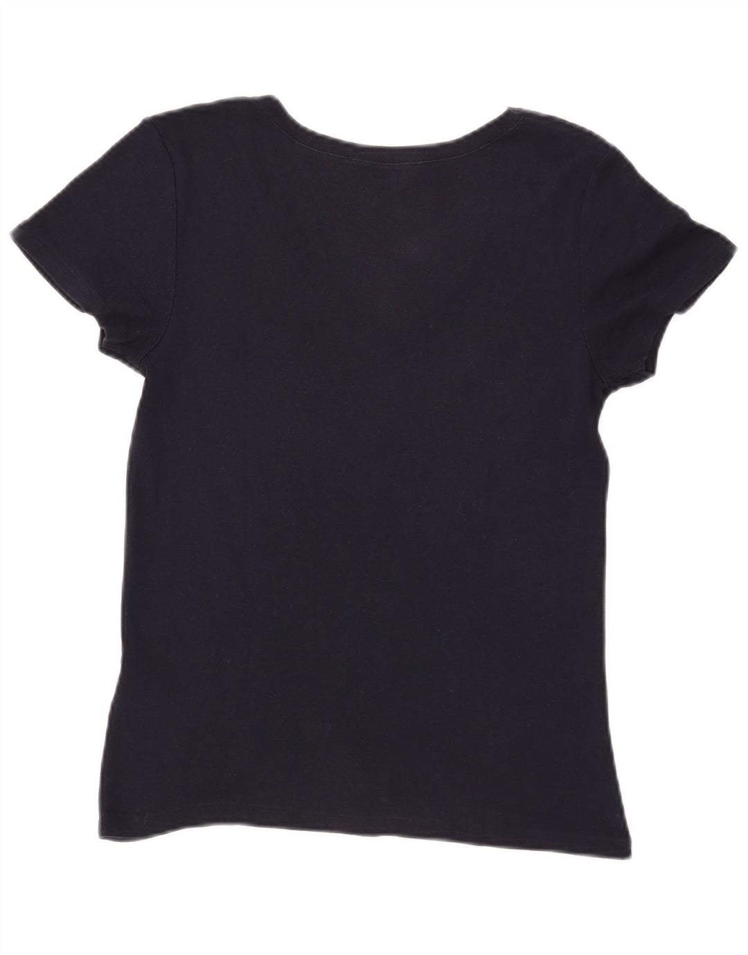 RALPH LAUREN T-Shirt Femme Top UK 14 Large Bleu Marine Coton