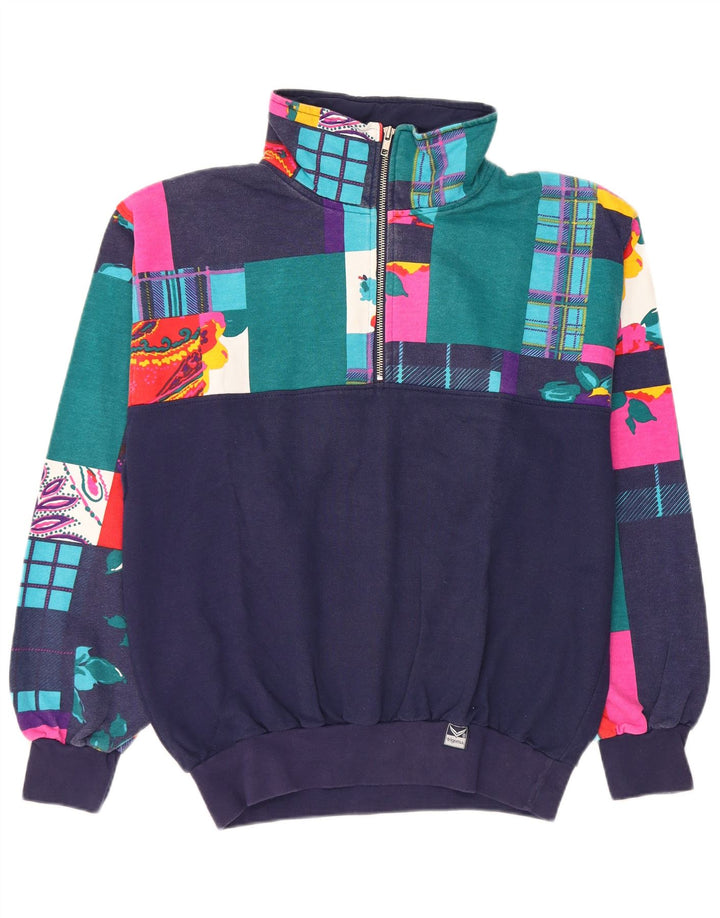 TRIGEMA Survêtement complet pour femme UK 14 Medium Bleu marine Patchwork Coton