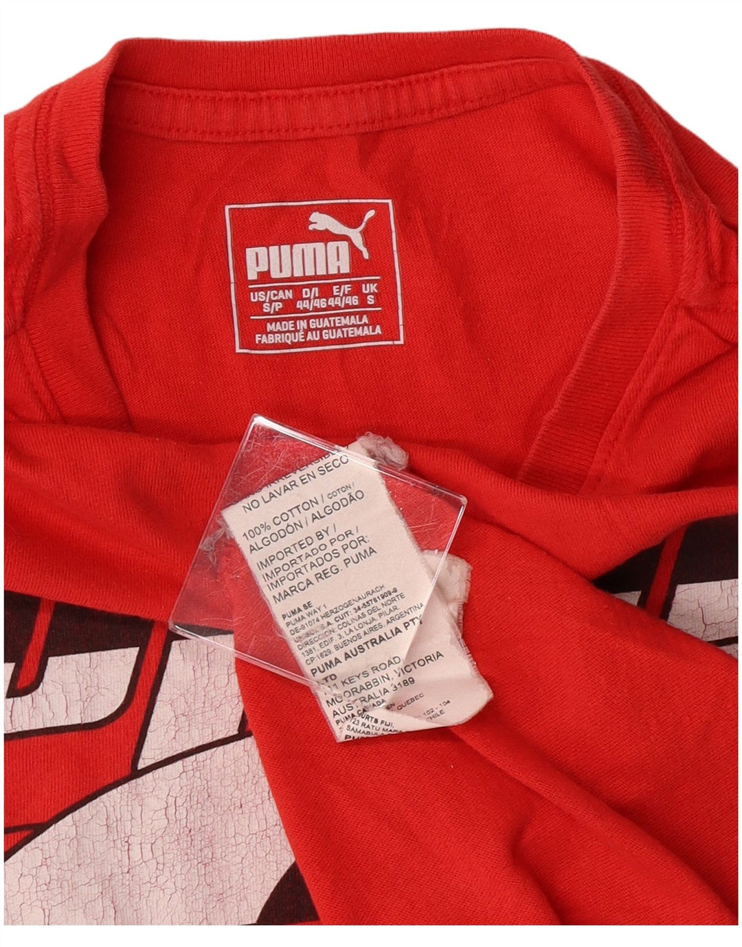 Puma T-Shirt Graphique Homme Petit Rouge Coton