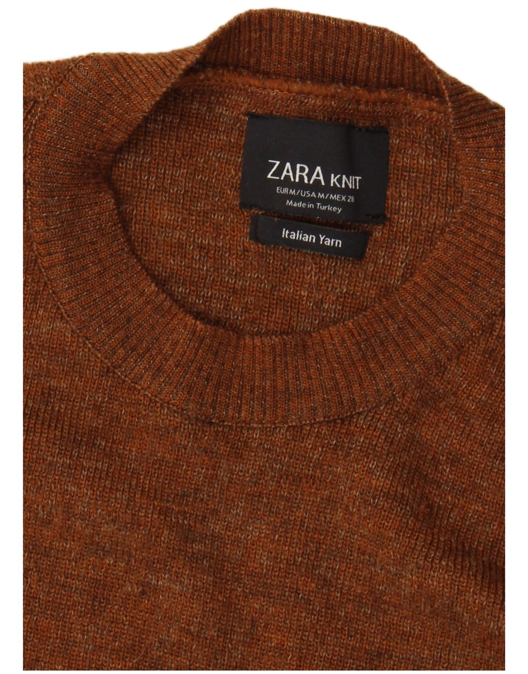 Zara Pull ras du cou pour femme UK 12 Marron moyen