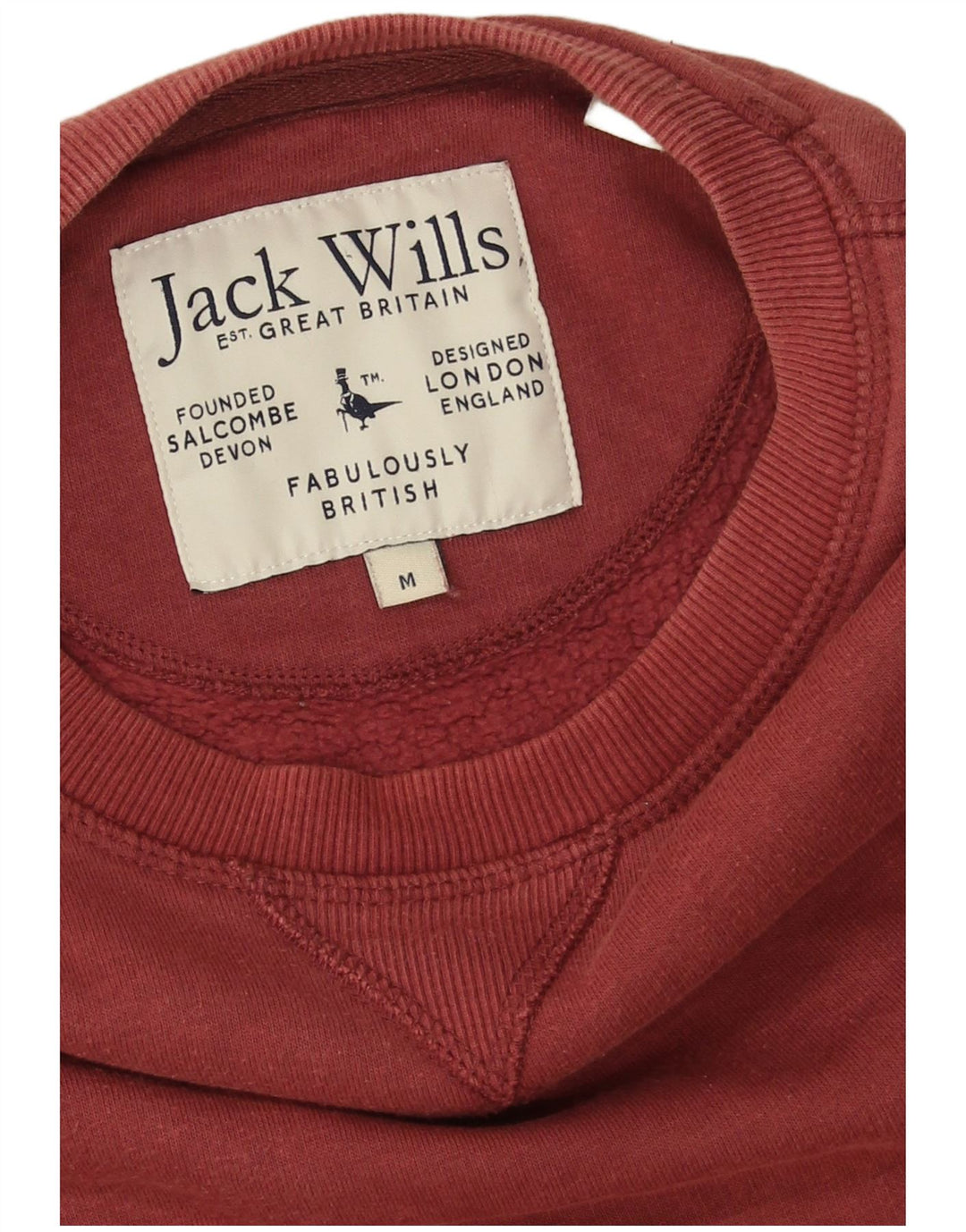 Jack Wills Sweat-shirt pour homme en coton bordeaux moyen
