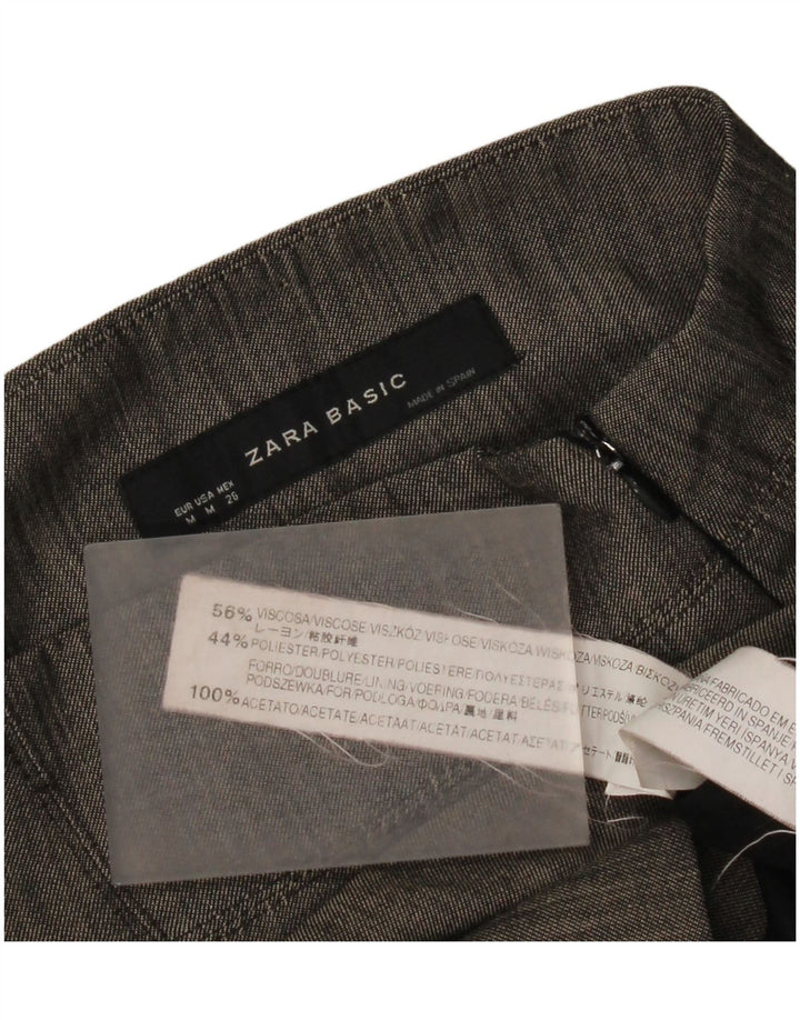 Jupe Crayon Femme Zara Medium W28 Gris Viscose