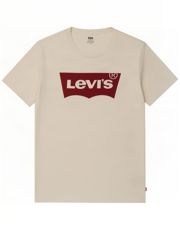 Levi's T-Shirt Graphique Top XL Homme Blanc Coton
