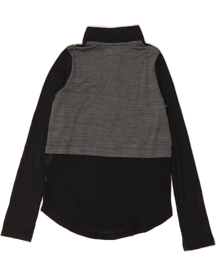 UNDER ARMOUR Girls Pullover Tracksuit Top 9-10 Years Medium Black Vintage Under Armour and Second-Hand Under Armour from Messina Hembry 