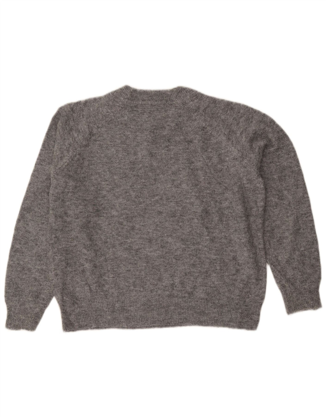 ZARA Pull à col rond pour femme UK 16 Large Nylon gris