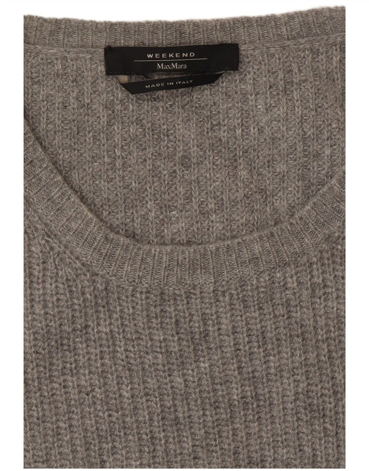 MAX MARA Robe pull week-end à manches longues pour femme Gris moyen UK 14