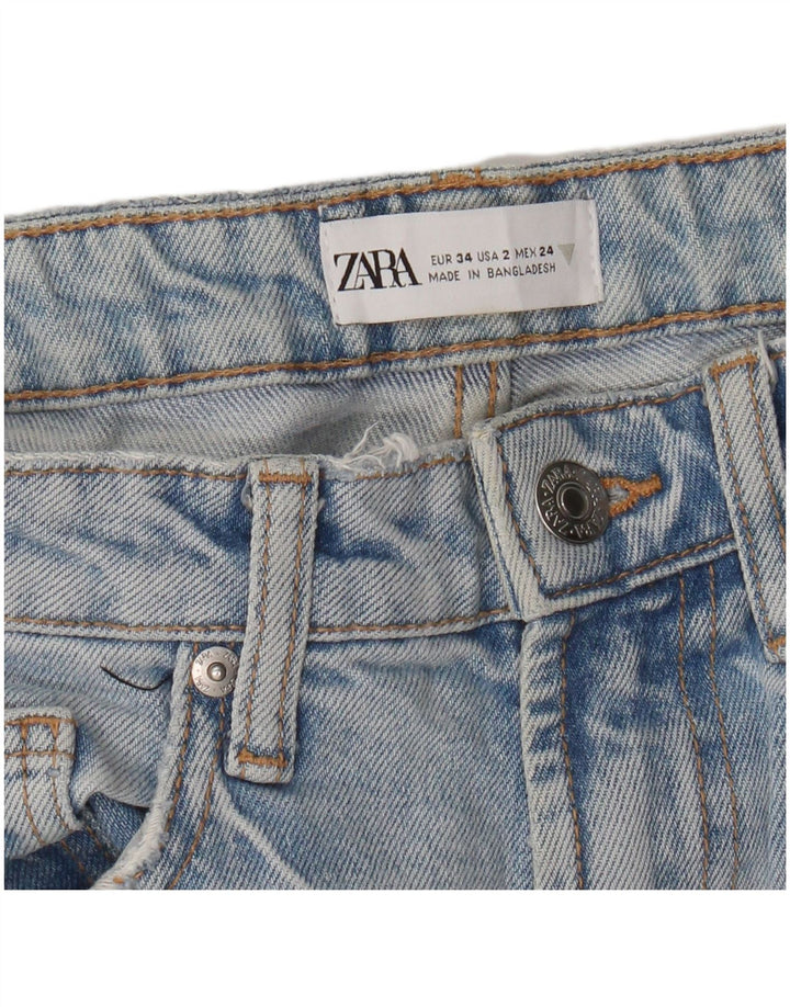 Zara Jean bootcut taille haute pour femme EU 34 2XS W24 L26 Bleu