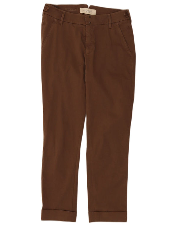 Max Mara Pantalon Chino Slim Taille Basse Weekend Femme UK 4 XS W28 L26 Marron