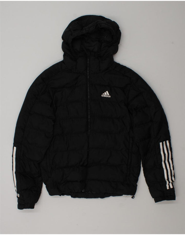 Adidas Veste rembourrée à capuche pour homme UK 36 Petit Noir Polyester