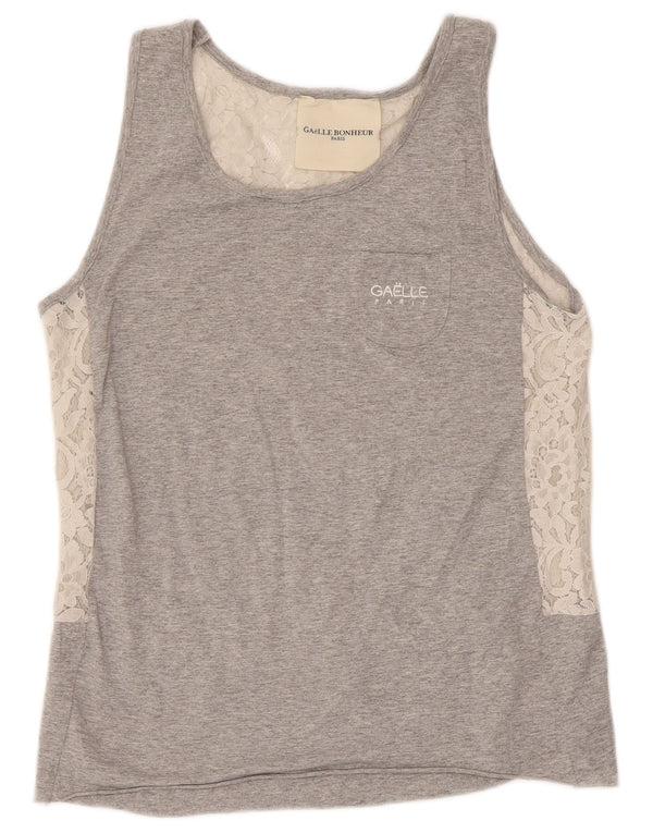 Gaelle Débardeur surdimensionné pour femme US 1 2XS Gris chiné en coton