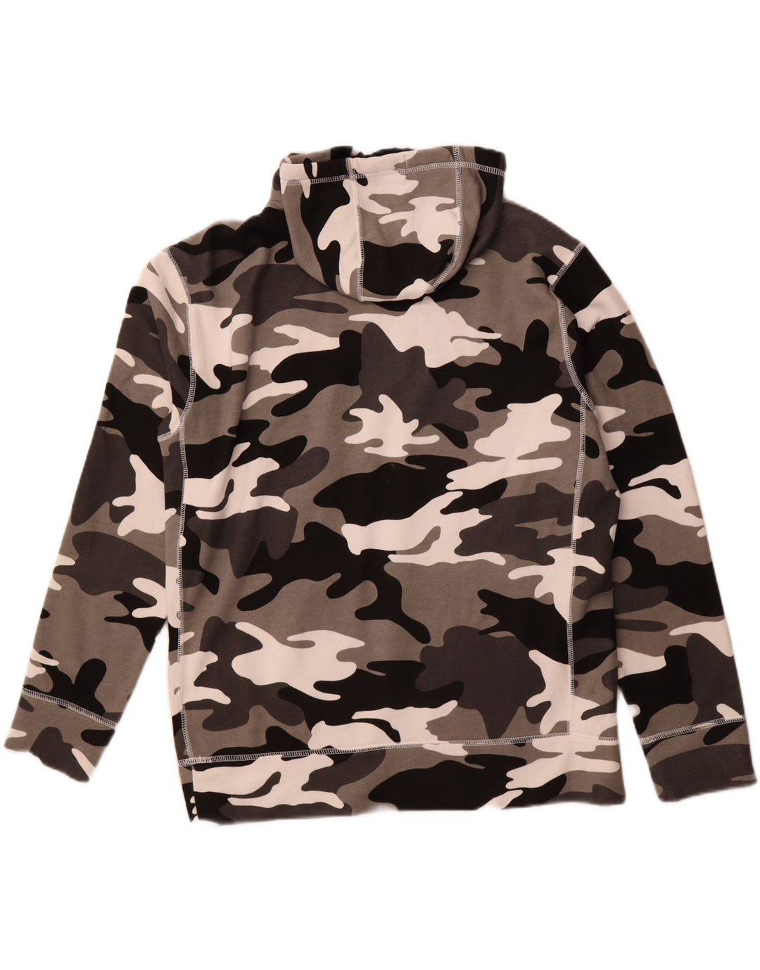 HOLLISTER Sweat à capuche pour homme Large Gris Camouflage Coton