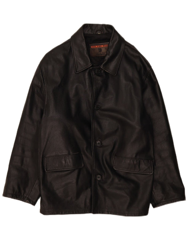 Jackpot Veste en cuir pour homme UK 40 Grand cuir noir