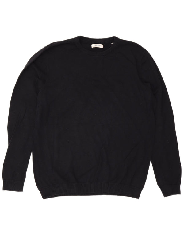 Jack & Jones Pull à col rond pour homme XL Bleu marine Coton