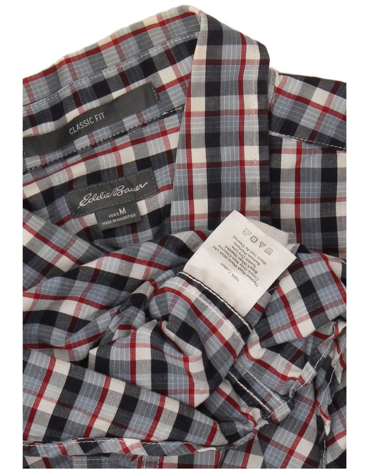 EDDIE BAUER Chemise classique pour homme en coton à carreaux bleu moyen