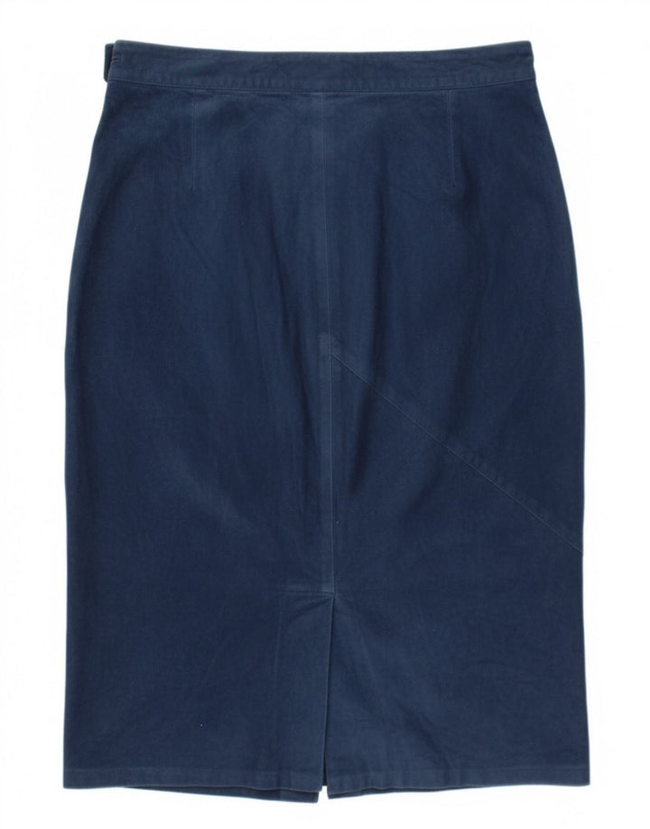 Robrik Ensemble jupe 2 pièces en daim pour femme IT 44 Medium W30 cuir bleu marine