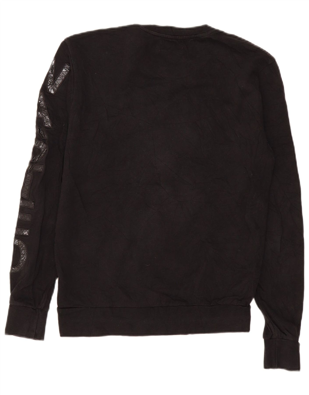Zara Homme Graphic Sweatshirt Jumper Moyen Noir Polyester