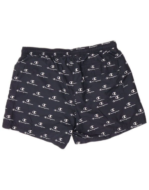 Champion Short de Bain Graphique Homme Bleu Marine Moyen Polyester