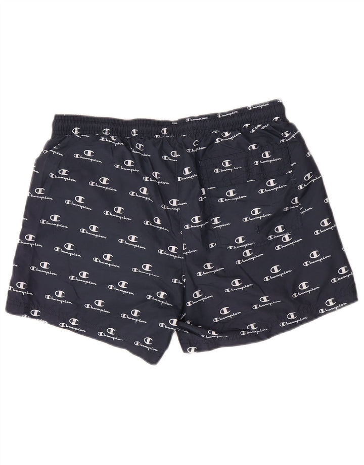 Champion Short de Bain Graphique Homme Bleu Marine Moyen Polyester