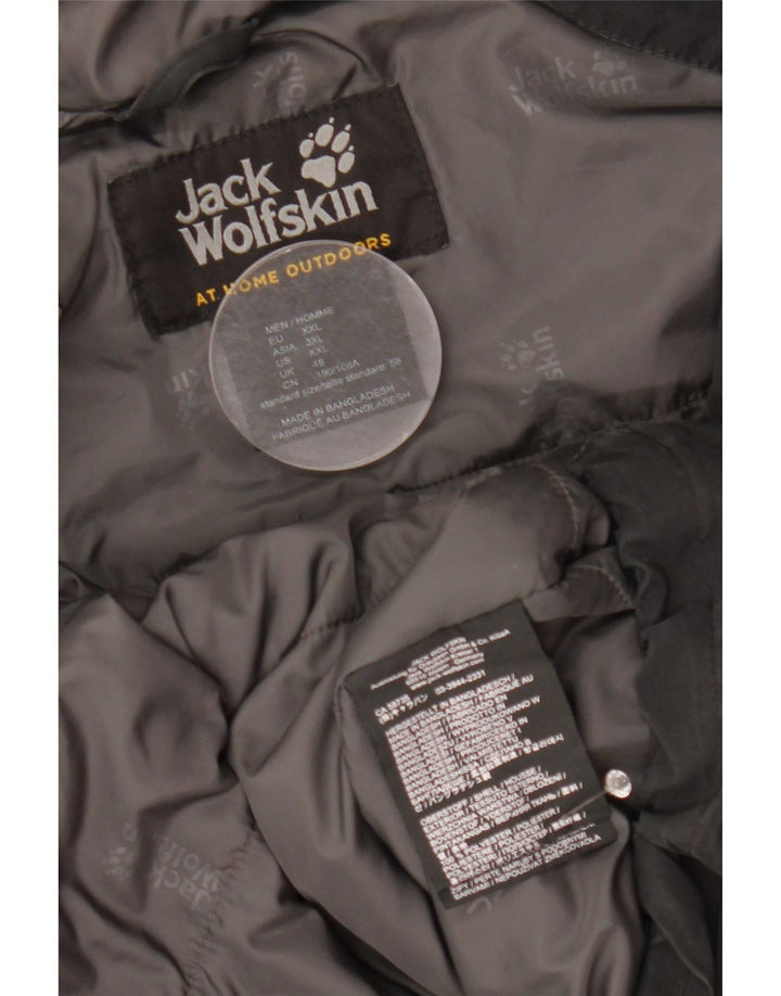 Jack Wolfskin Veste coupe-vent à capuche pour homme UK 48 2XL Noir Polyester