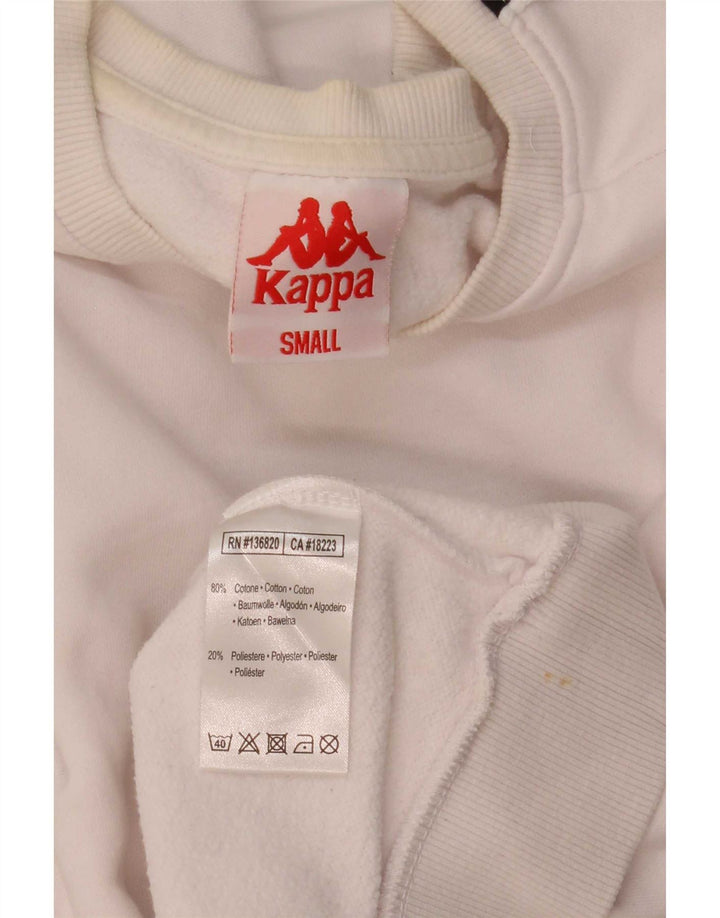 Kappa Sweat-shirt graphique pour hommes, petit, en coton color block blanc