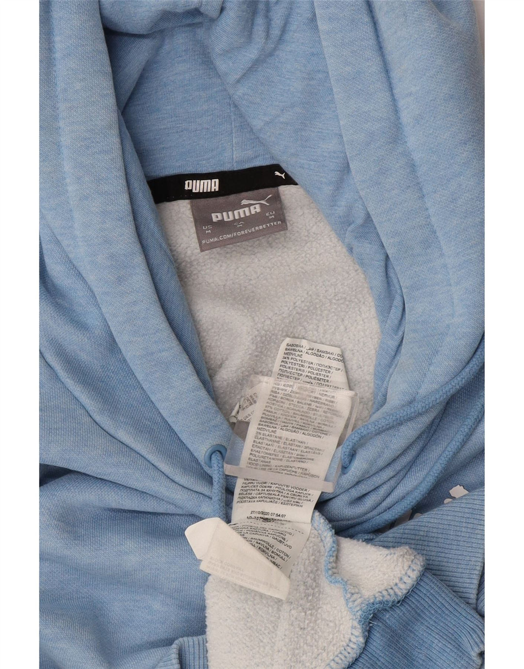 Puma Sweat à Capuche Homme Bleu Moyen Moucheté Coton